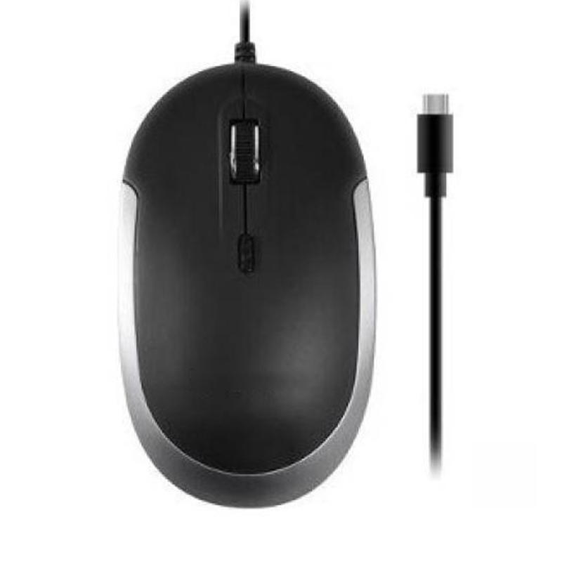 USB-C Optical Quiet Click Mouse for Mac/PC in Black & Aluminum Gray