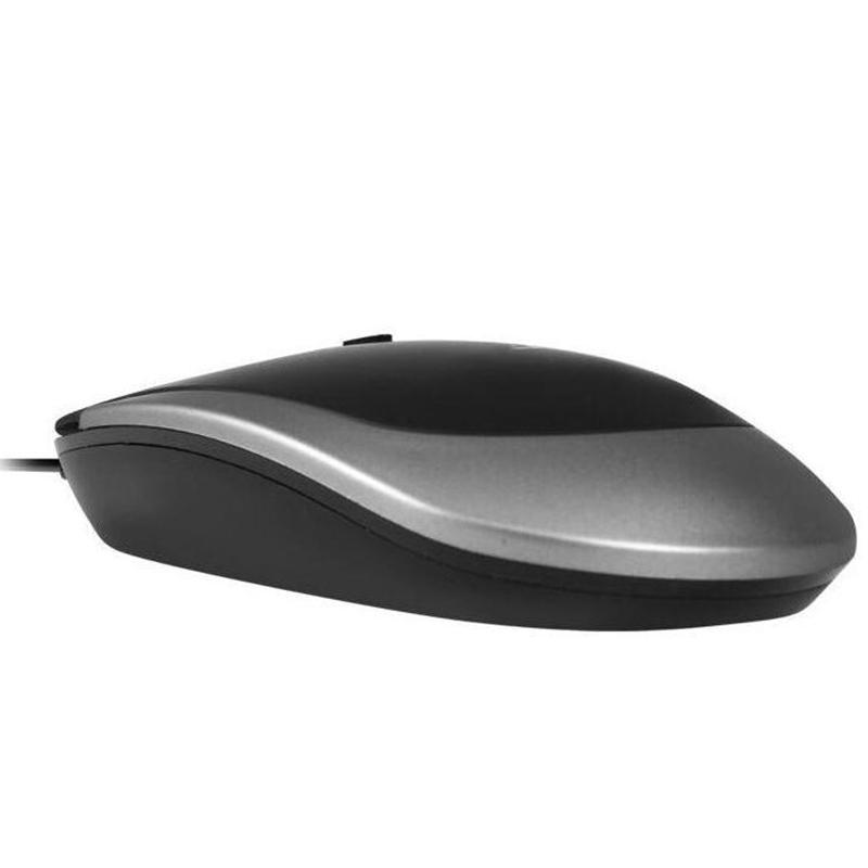 USB-C Optical Quiet Click Mouse for Mac/PC in Black & Aluminum Gray