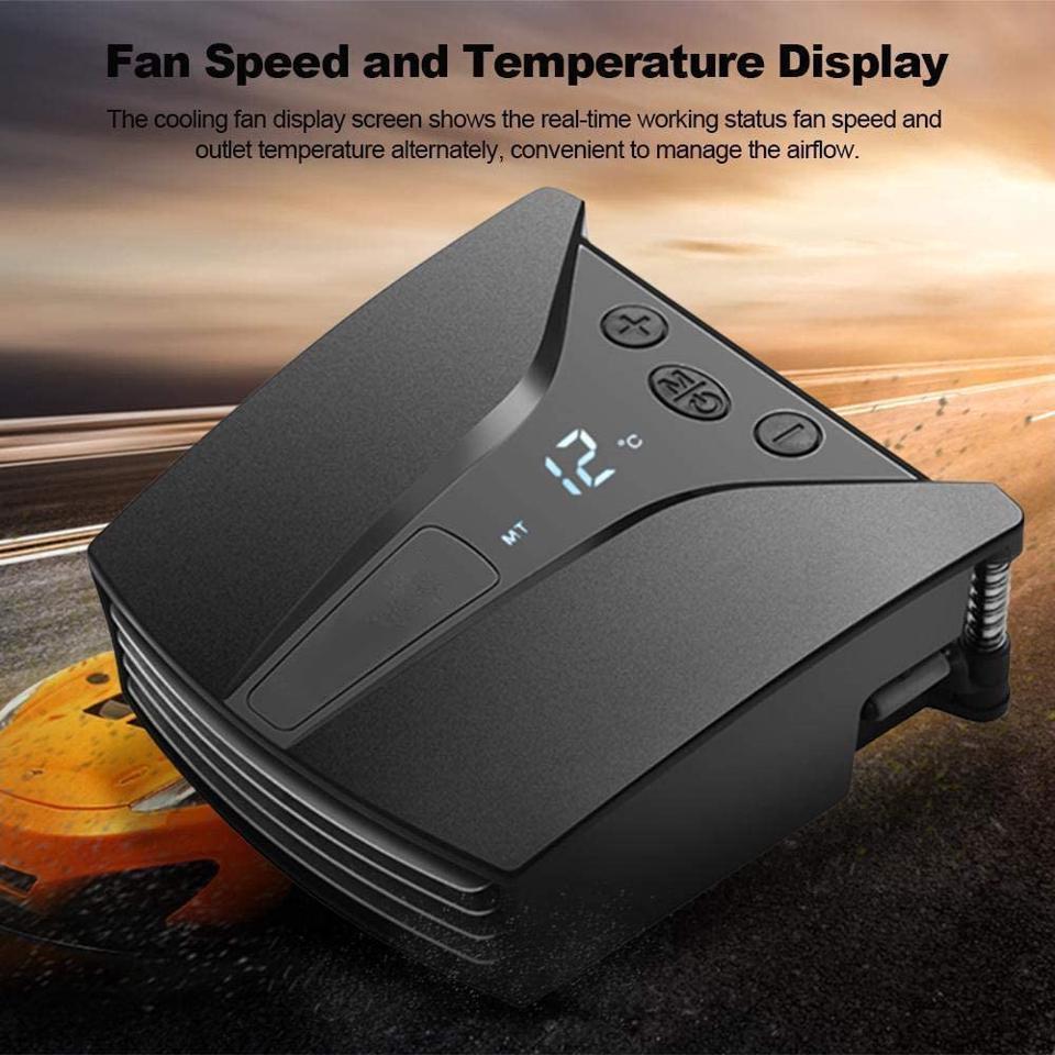 Laptop Cooling Pad Laptop Fan Cooler Notebook Temperature Display Rapid Heatsink Adjustable Speed ,Black