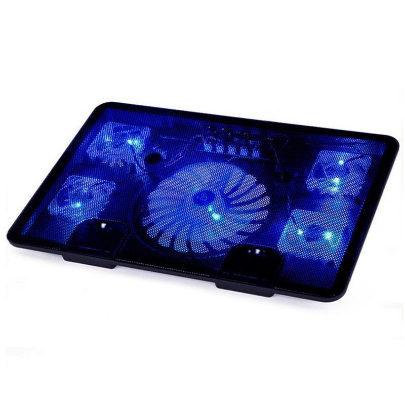 5 Fans 2USB Notebook Laptop Computer Cooler - Black