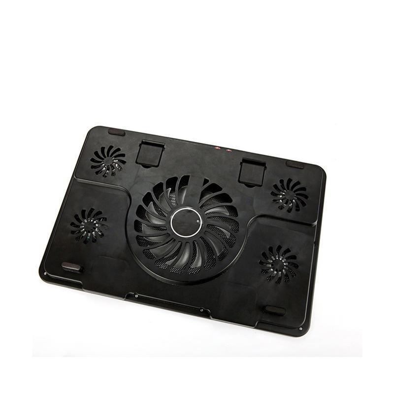 5 Fans 2USB Notebook Laptop Computer Cooler - Black