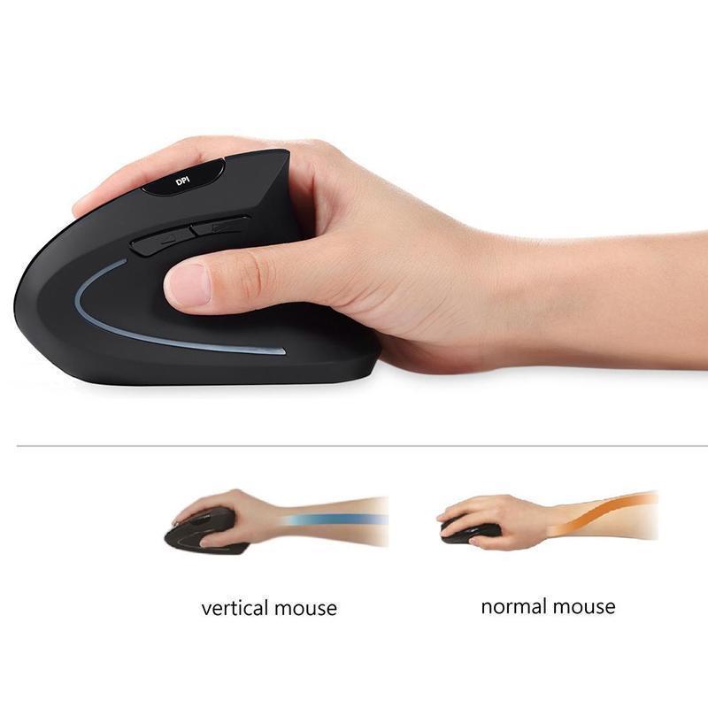 Wireless Ergonomic Vertical Mouse - 1000/1500/2000 DPI