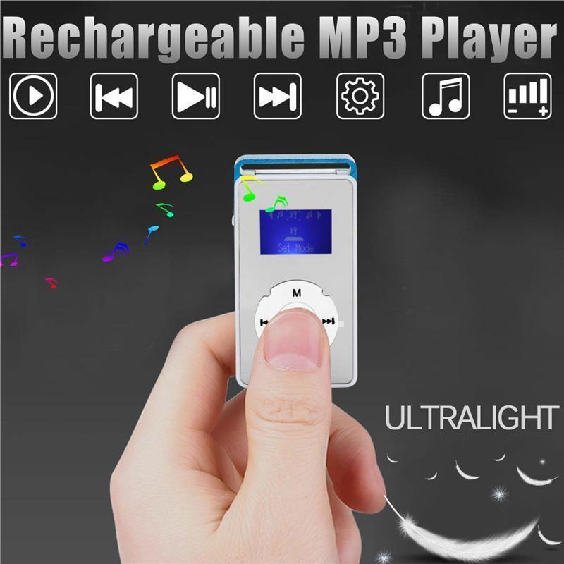 Portable Mini USB MP3 Music Player Rechargeable LCD Screen TF Card Audio