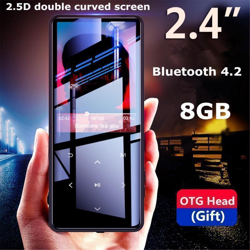 2.4 Inch 8GB Lossless bluetooth MP3 Player 2.5D Touch Screen FM Radio MP4 Music Player