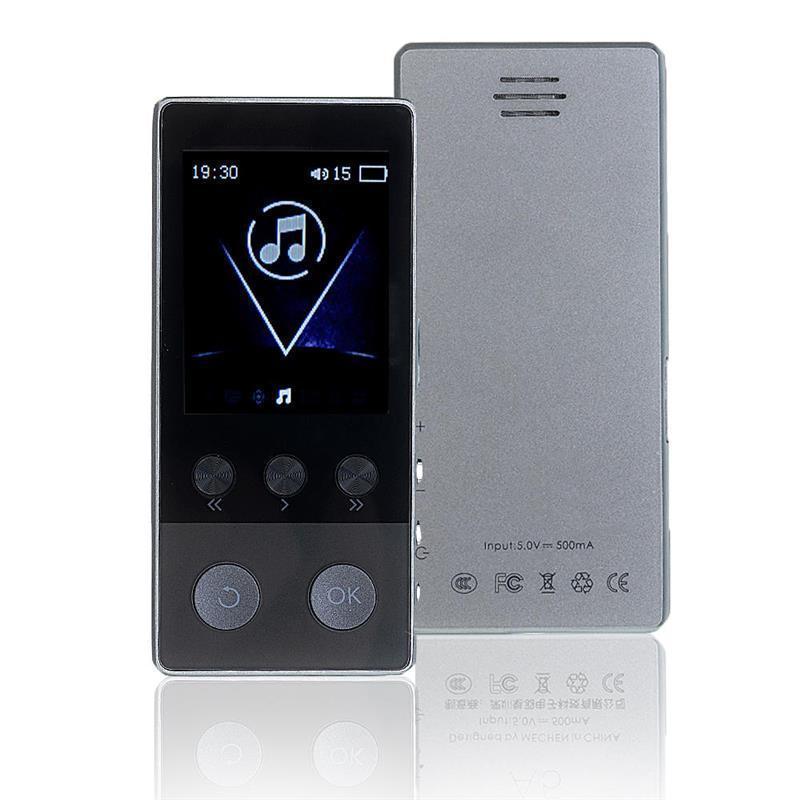 Touch Screen Alarm Clock FM MP3 HIFI Music Player - Grey 16g