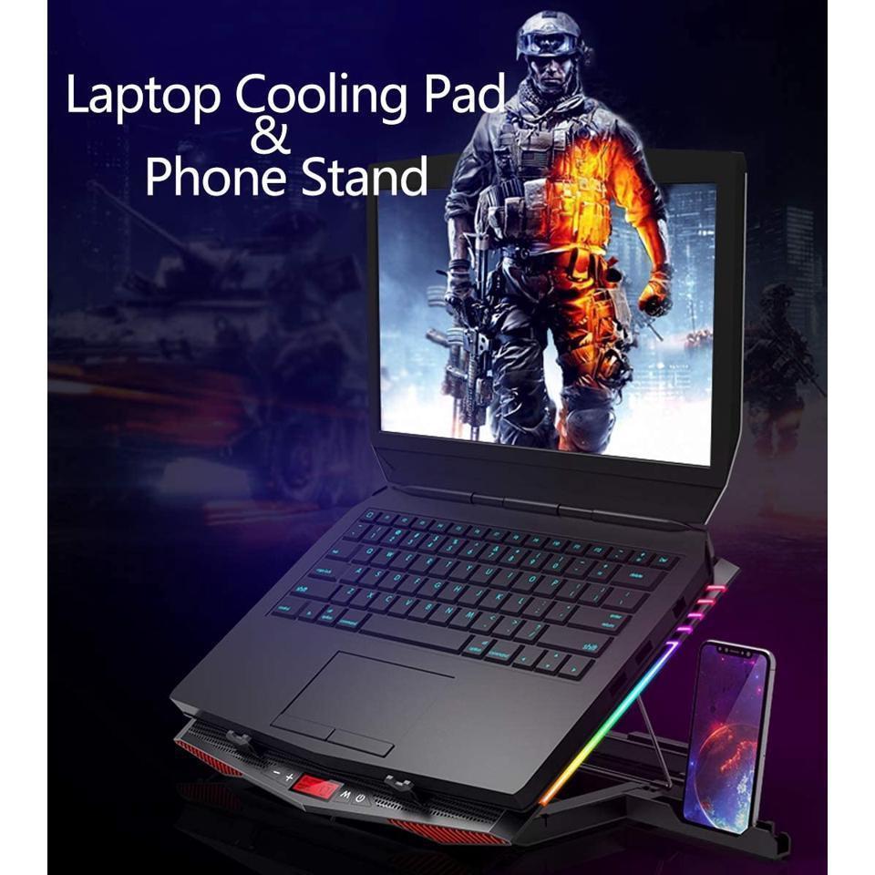 RGB Laptop Cooling Pad for 15.6-21 Inch