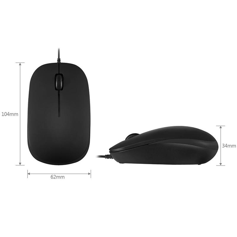 Wired PS2 Optical Mouse, Long Native PS/2 Cable 3 Button Mouse with 800 DPI, Black