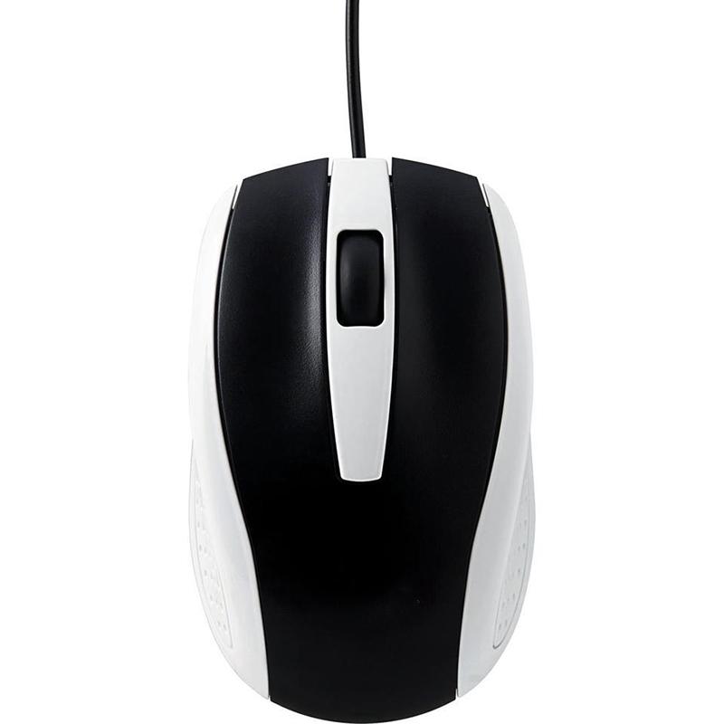 Mouse Optical Corded f/PCs & Macs White/Black