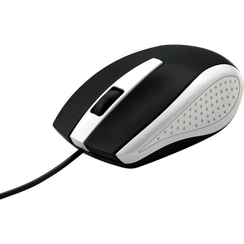 Mouse Optical Corded f/PCs & Macs White/Black