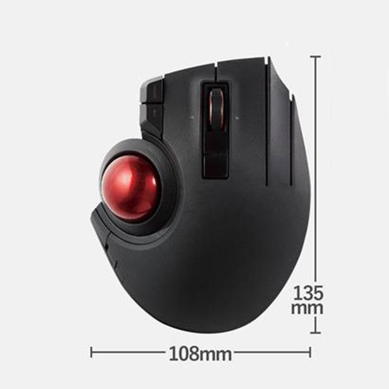 3 Way connection Wired, Wireless, and Bluetooth, 8 Mappable Buttons, Extra Large,Trackball Mouse