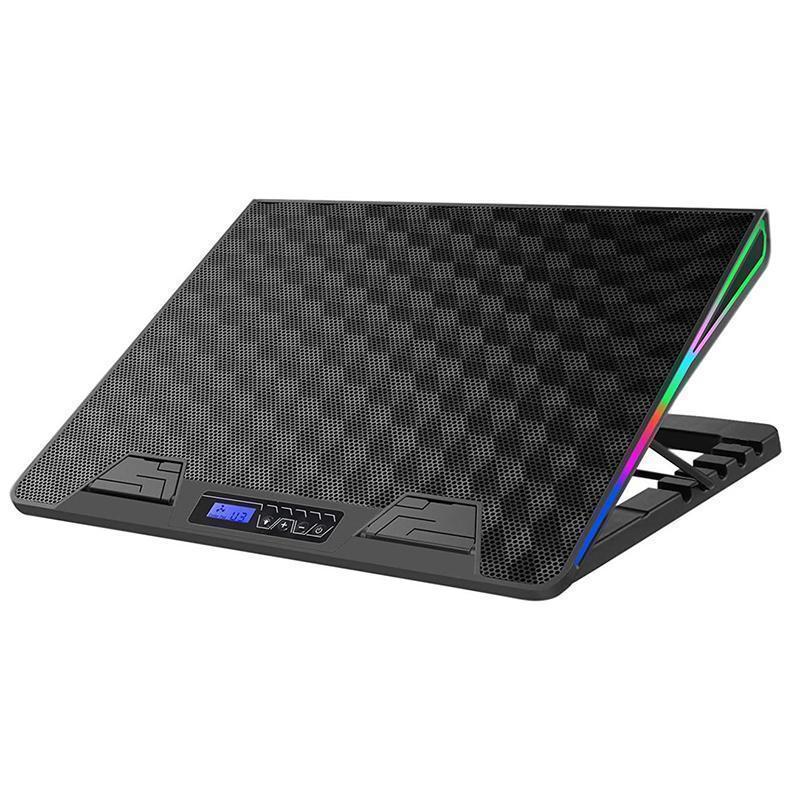 RGB Laptop Cooling Cooler Pad for 17-20 Inch Notebook 1 Fan Heavy Coolers Pads, 2 USB Ports